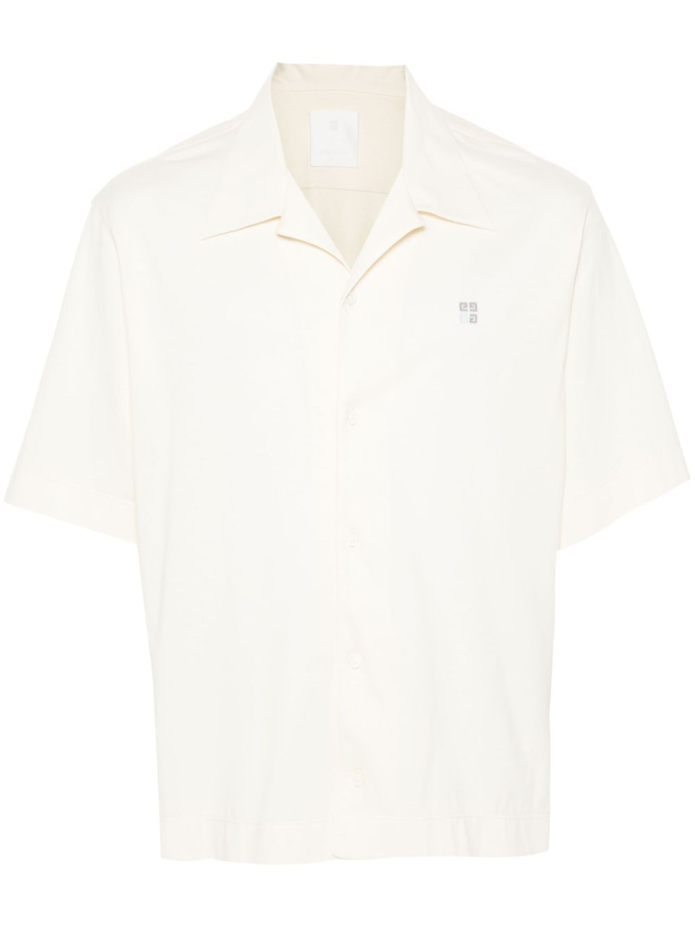 Givenchy embroidered-logo cotton shirt - Neutrals von Givenchy