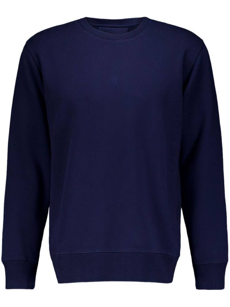 Givenchy embroidered-logo cotton sweatshirt - Blue von Givenchy