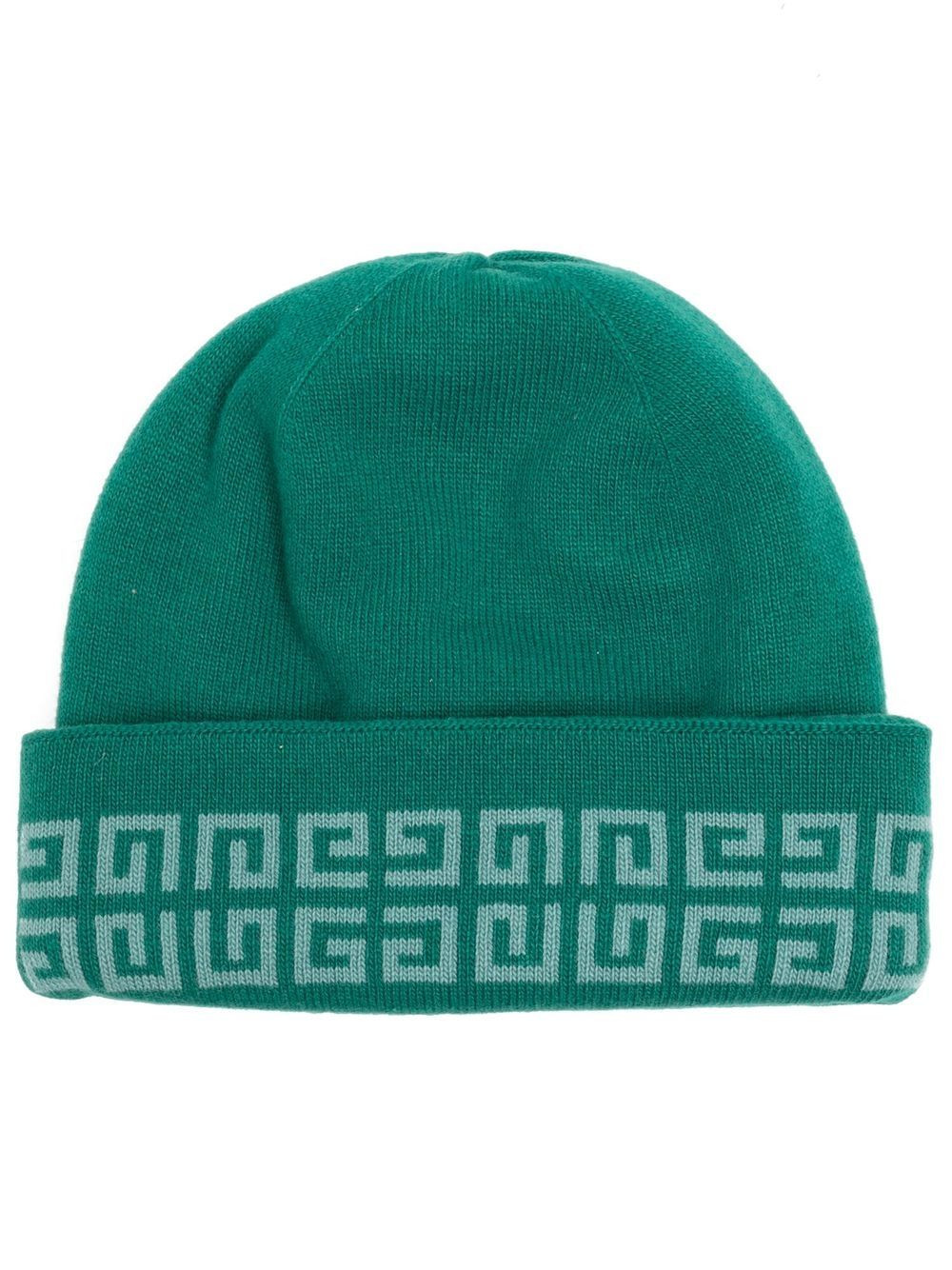 Givenchy embroidered-logo knitted beanie - Green von Givenchy