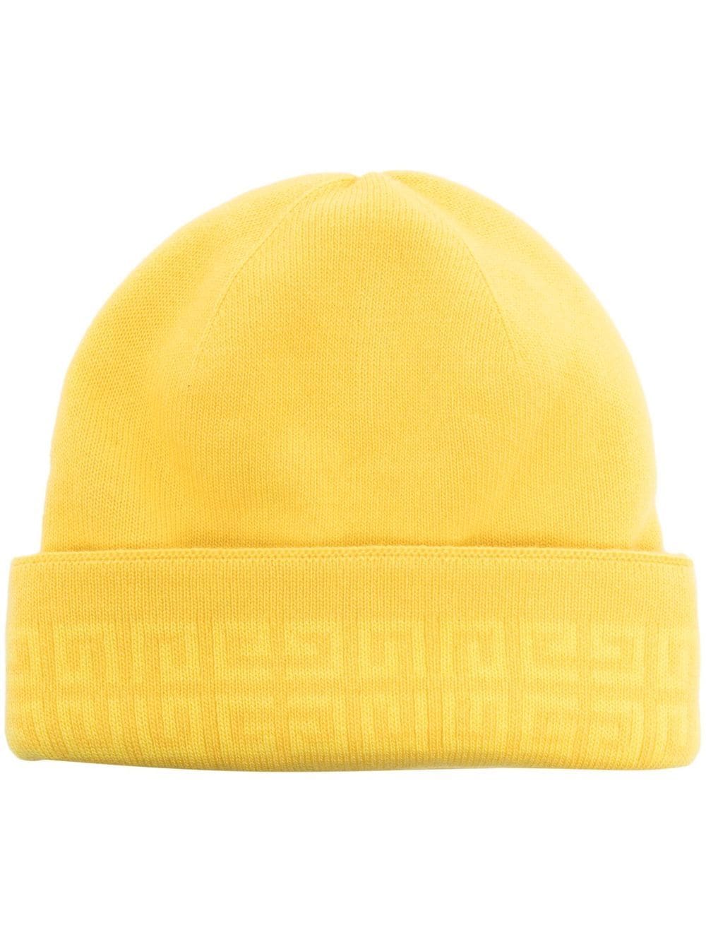 Givenchy embroidered-logo knitted beanie - Yellow von Givenchy