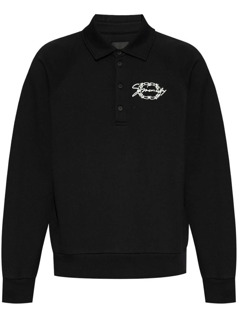 Givenchy embroidered-logo polo shirt - Black von Givenchy