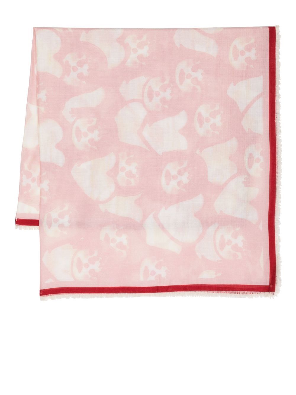 Givenchy face-print logo-jacquard fringed scarf - Pink von Givenchy