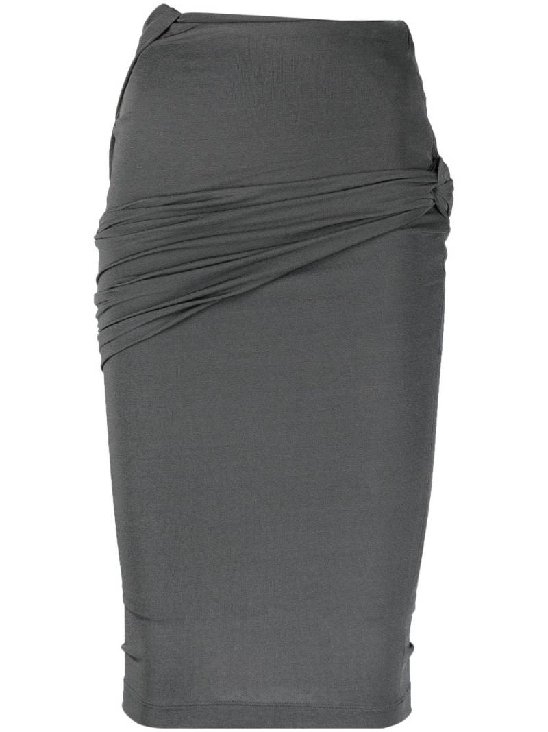 Givenchy gathered-detail fitted skirt - Grey von Givenchy