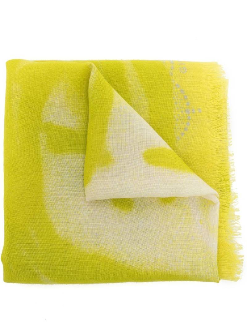 Givenchy graphic-print squared scarf - Yellow von Givenchy