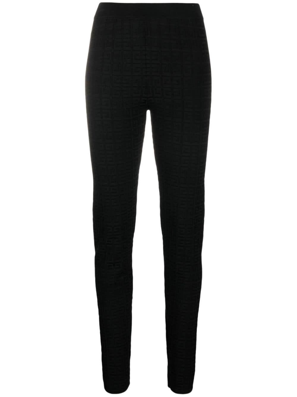 Givenchy high-waist monogram-jacquard leggings - Black von Givenchy