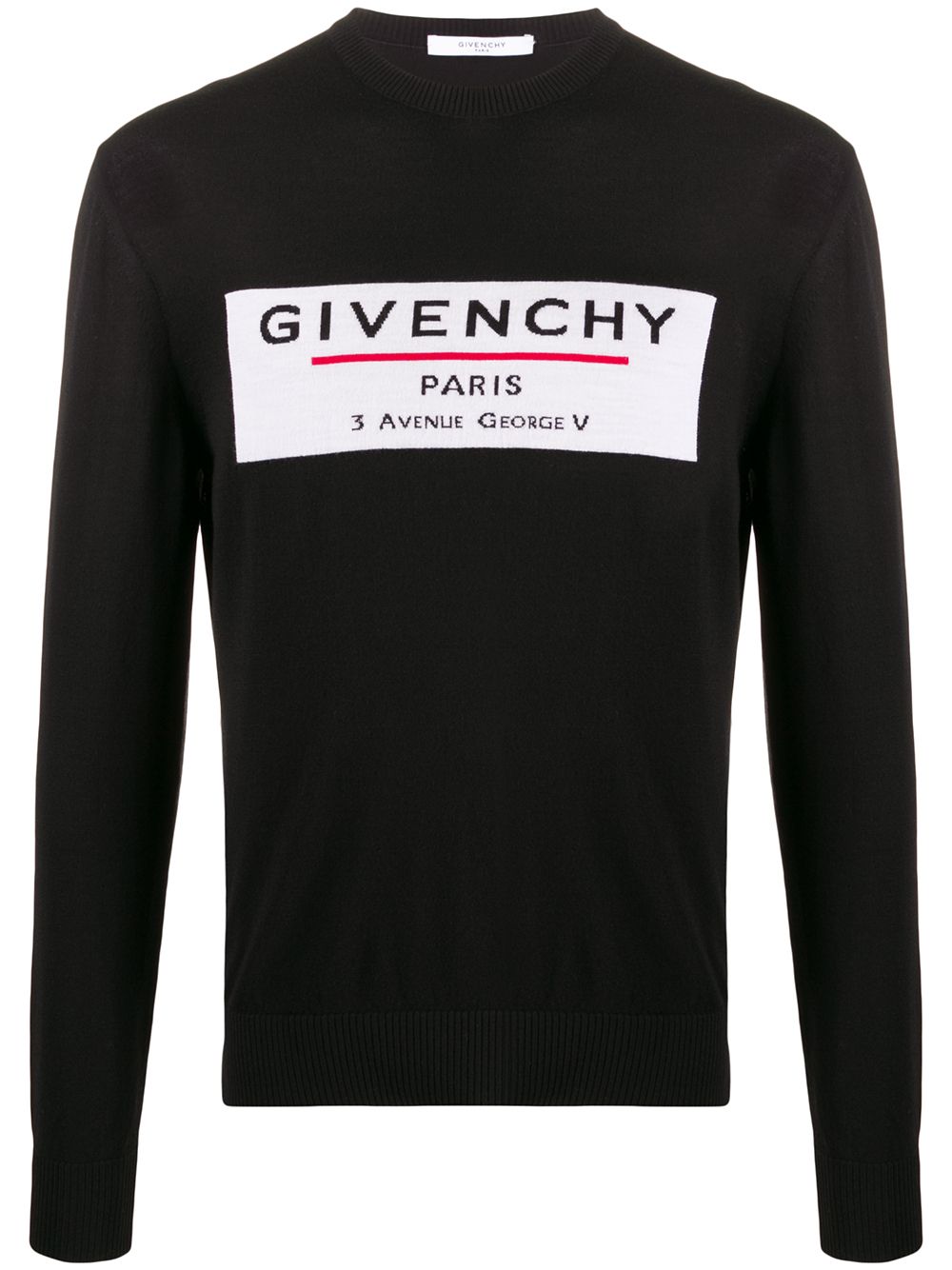 Givenchy label motif jumper - Black von Givenchy