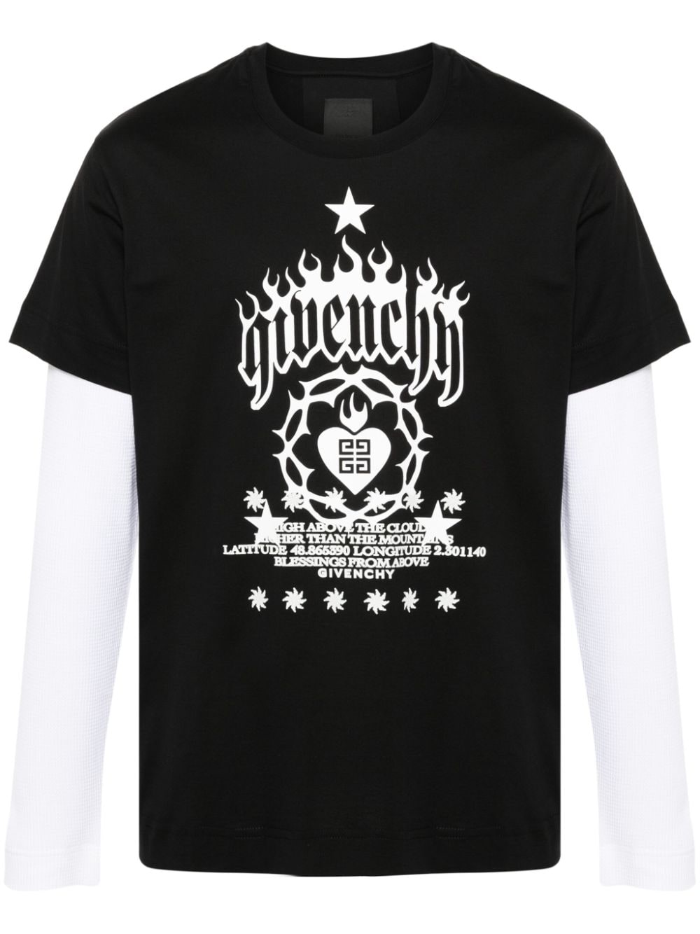 Givenchy layered-sleeve T-shirt - Black von Givenchy