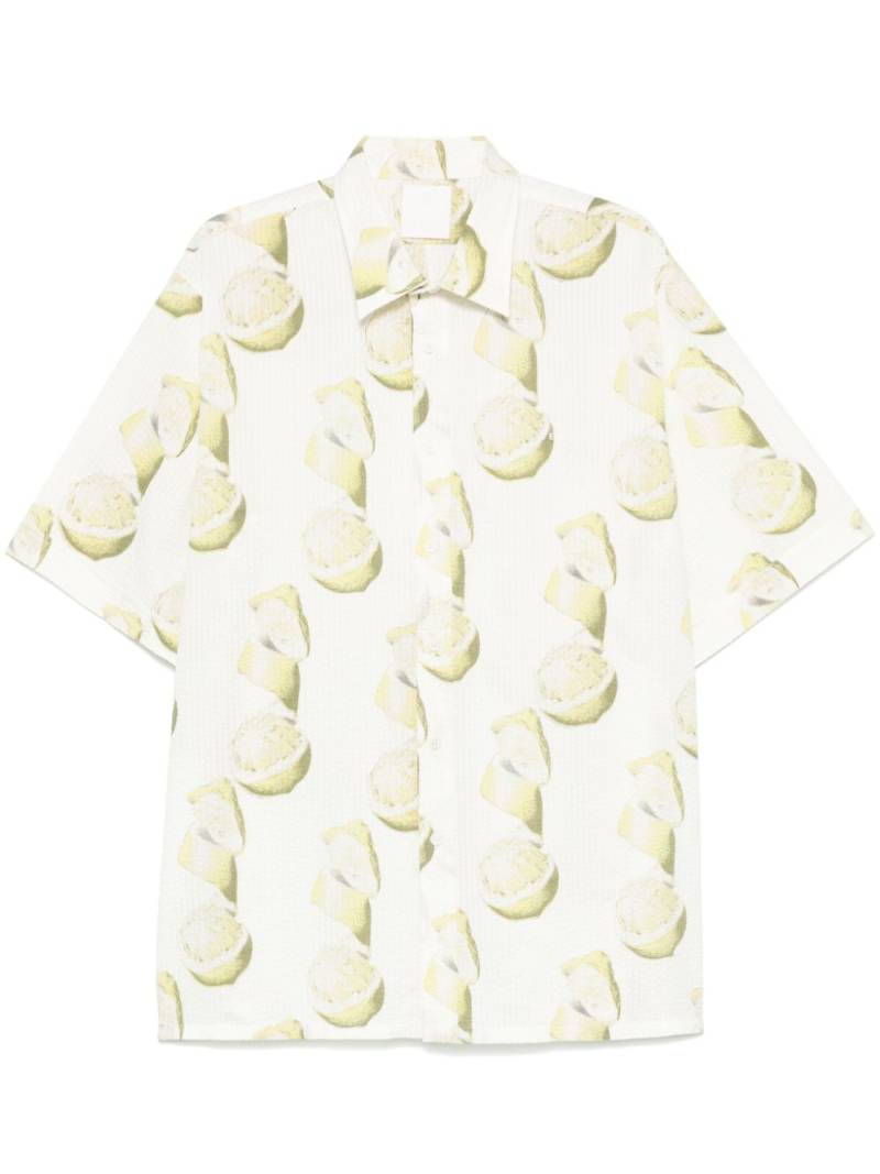 Givenchy lemon-print seersucker shirt - White von Givenchy