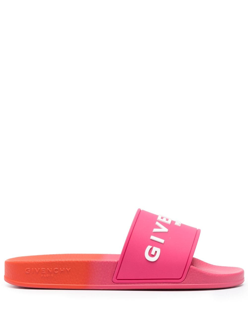 Givenchy logo-debossed moulded-footbed slides - Pink von Givenchy