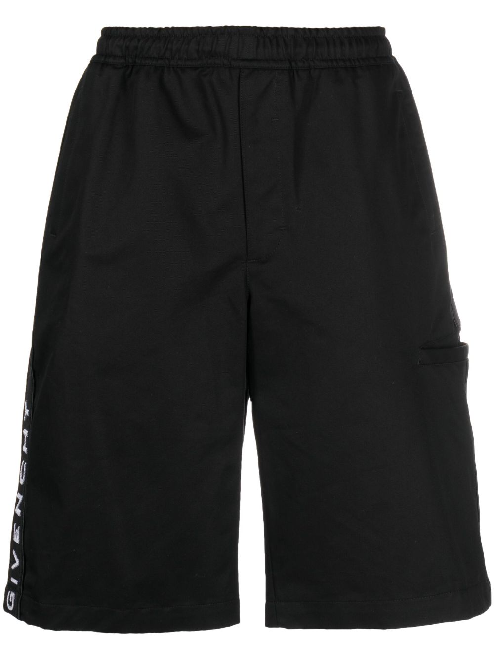 Givenchy logo-embellished cotton shorts - Black von Givenchy