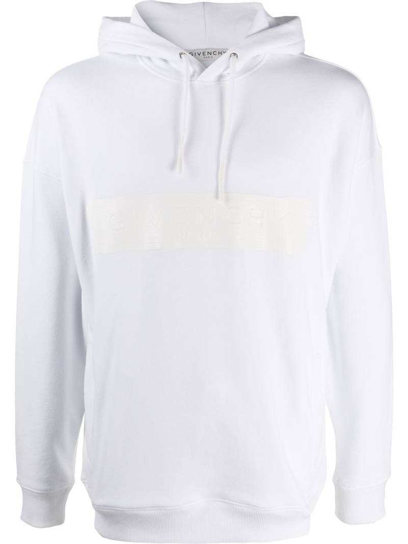 Givenchy logo-embossed cotton hoodie - White von Givenchy