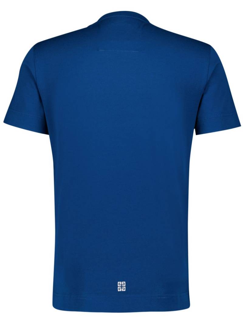 Givenchy logo-embroidered T-shirt - Blue von Givenchy