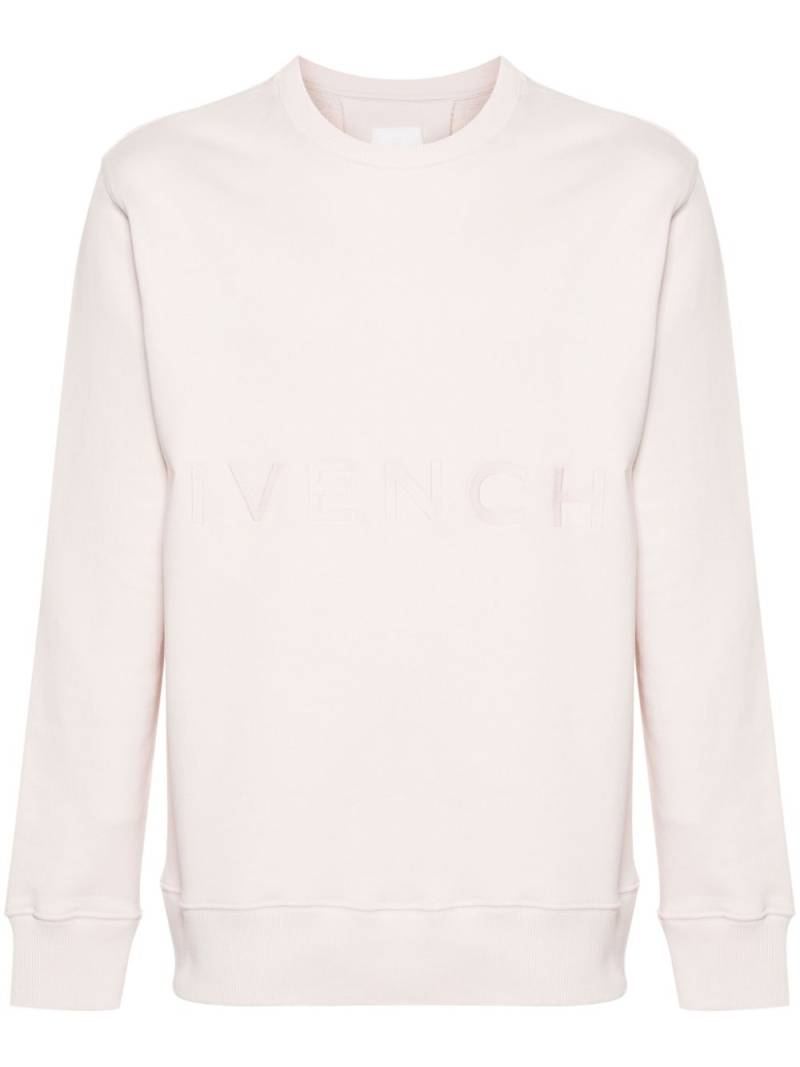 Givenchy logo-embroidered cotton sweatshirt - Pink von Givenchy