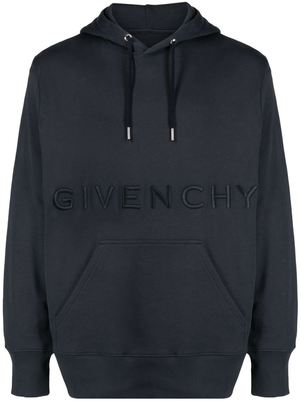 Givenchy logo-embroidered hoodie - Blue von Givenchy