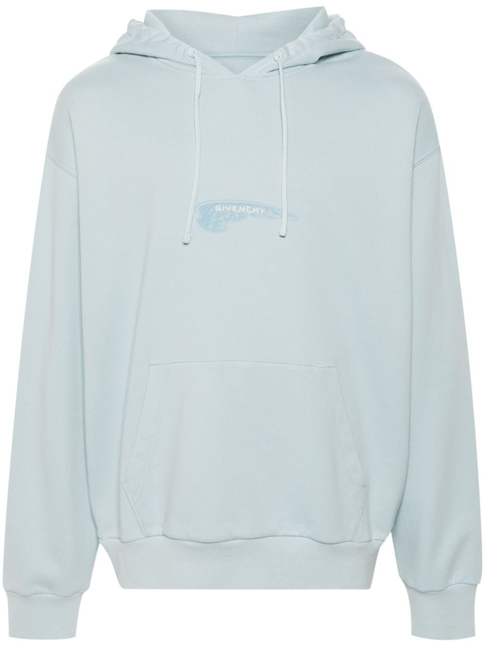 Givenchy logo-embroidered hoodie - Blue von Givenchy