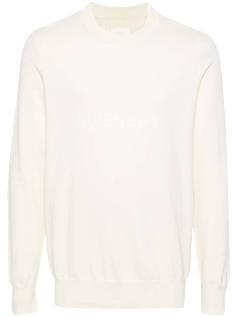 Givenchy logo-embroidered sweater - White von Givenchy