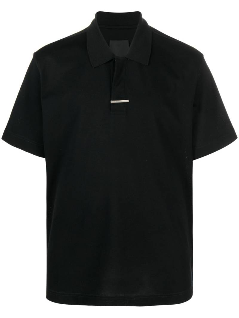 Givenchy logo-plaque cotton polo shirt - Black von Givenchy