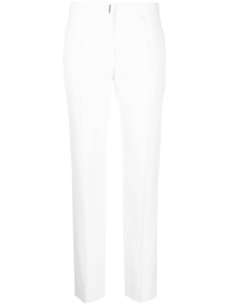 Givenchy logo-plaque tailored trousers - White von Givenchy