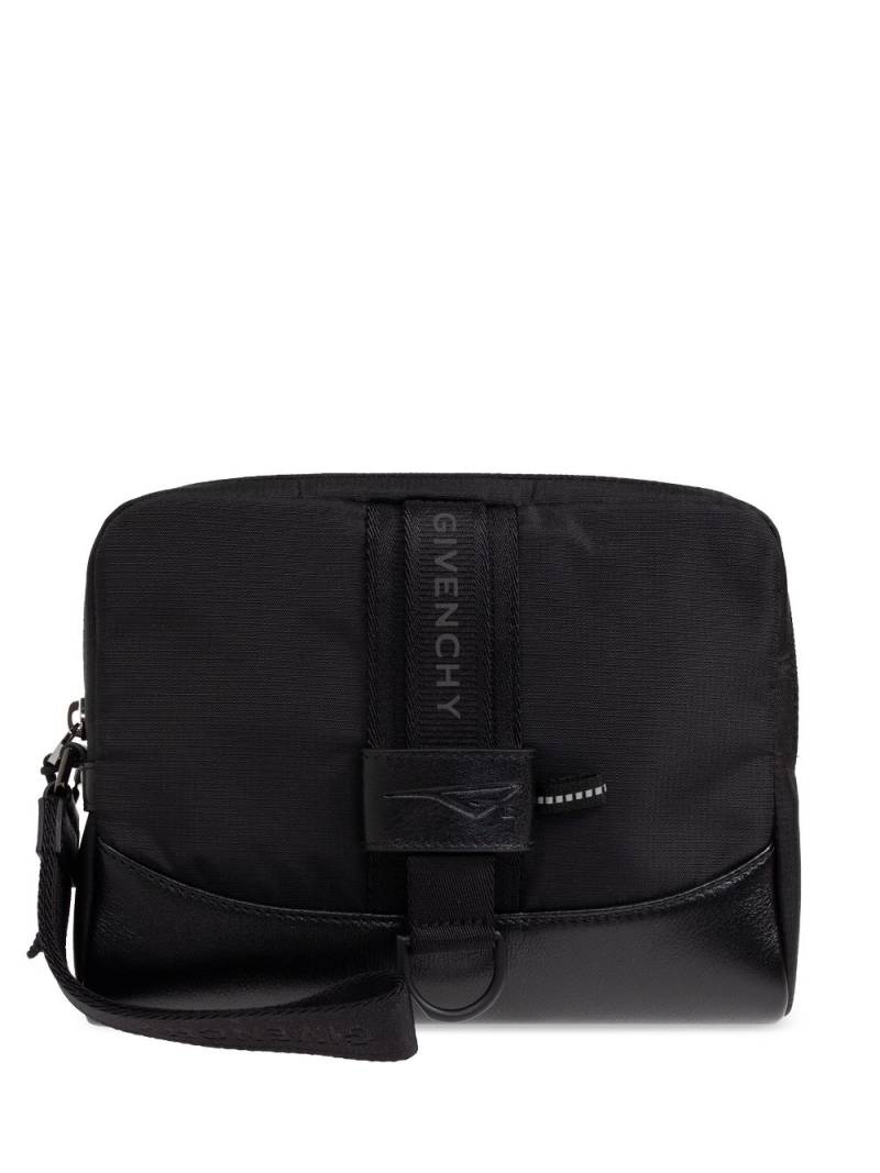 Givenchy logo-print clutch bag - Black von Givenchy