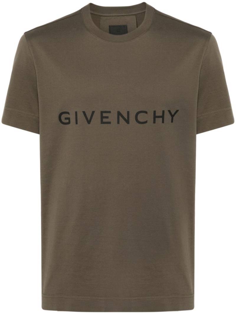 Givenchy logo-print cotton T-shirt - Green von Givenchy