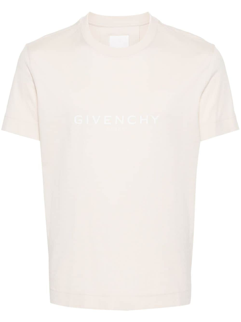 Givenchy logo-print cotton T-shirt - Neutrals von Givenchy