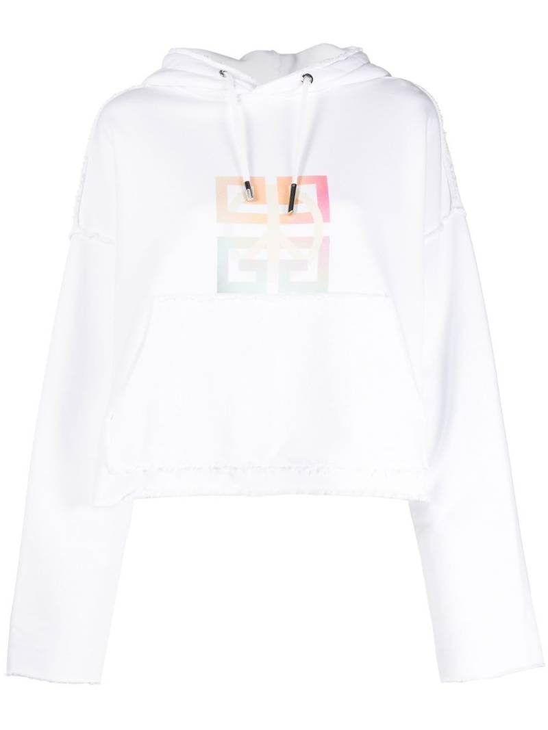 Givenchy logo-print cropped hoodie - White von Givenchy