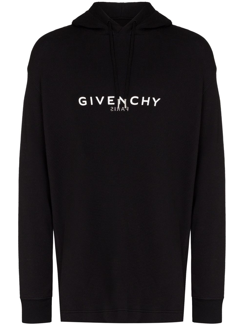 Givenchy logo print drawstring hoodie - Black von Givenchy