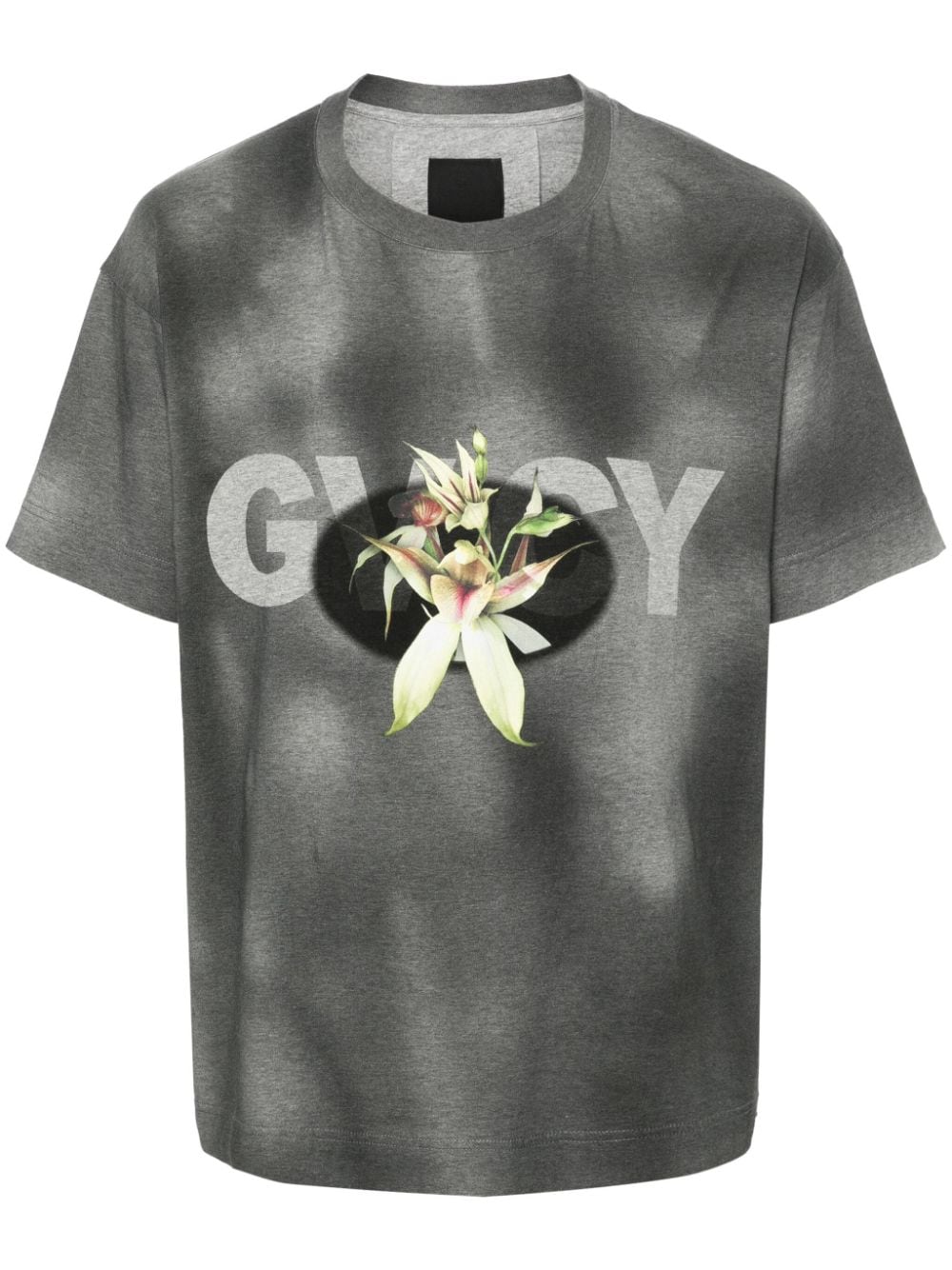 Givenchy logo-print faded T-shirt - Black von Givenchy