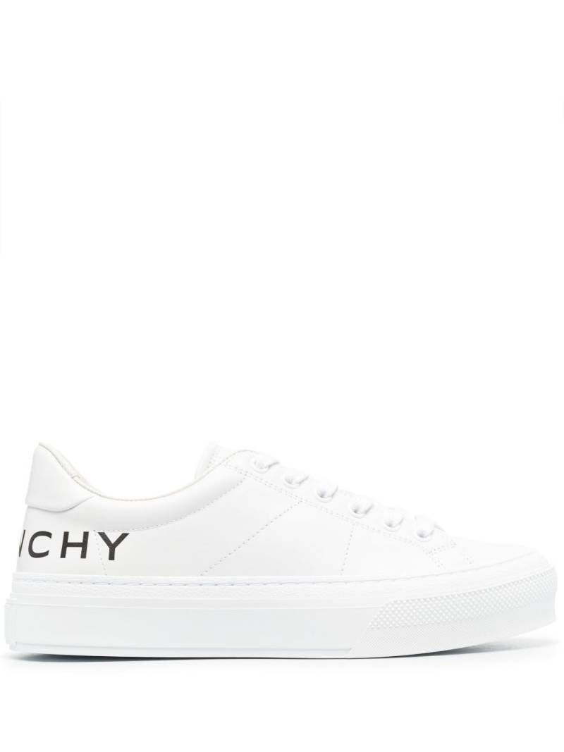 Givenchy logo-print leather low-top sneakers - White von Givenchy