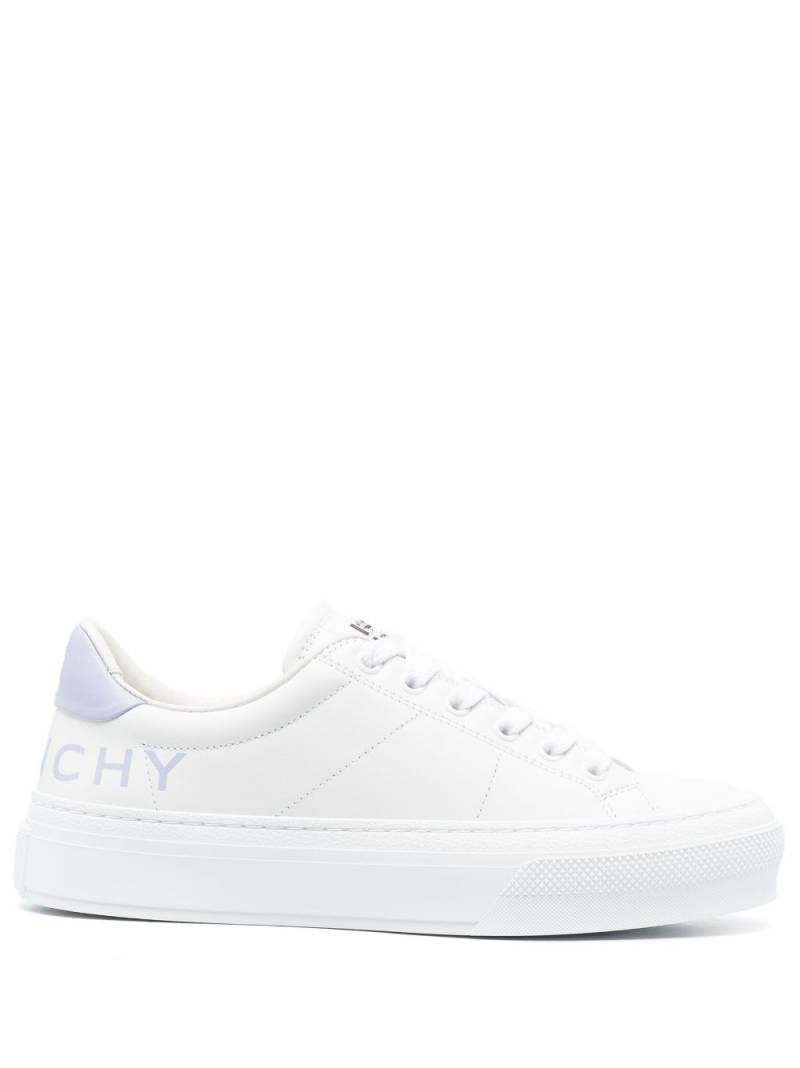 Givenchy logo-print leather sneakers - White von Givenchy