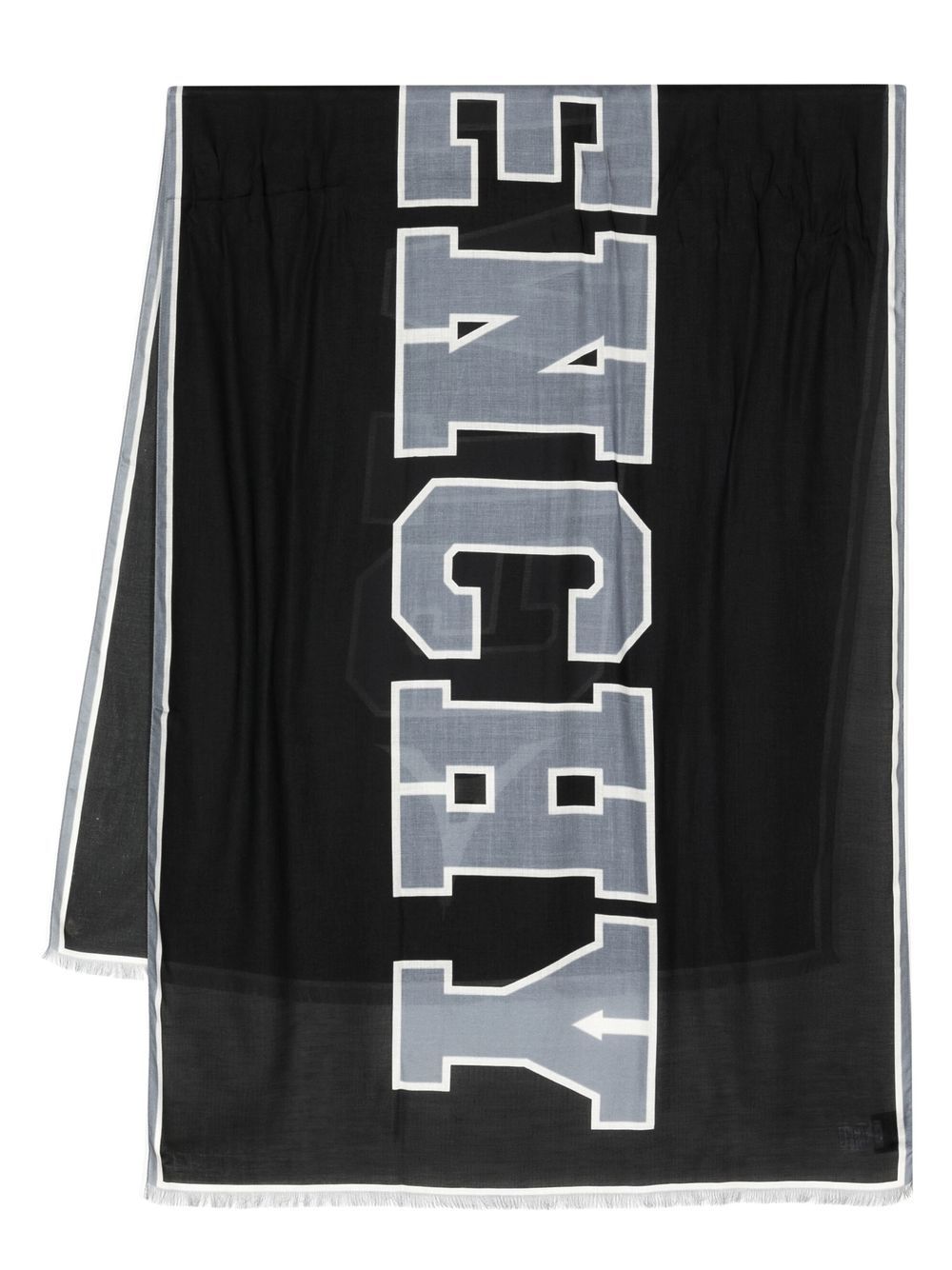 Givenchy logo-print lightweight scarf - Black von Givenchy