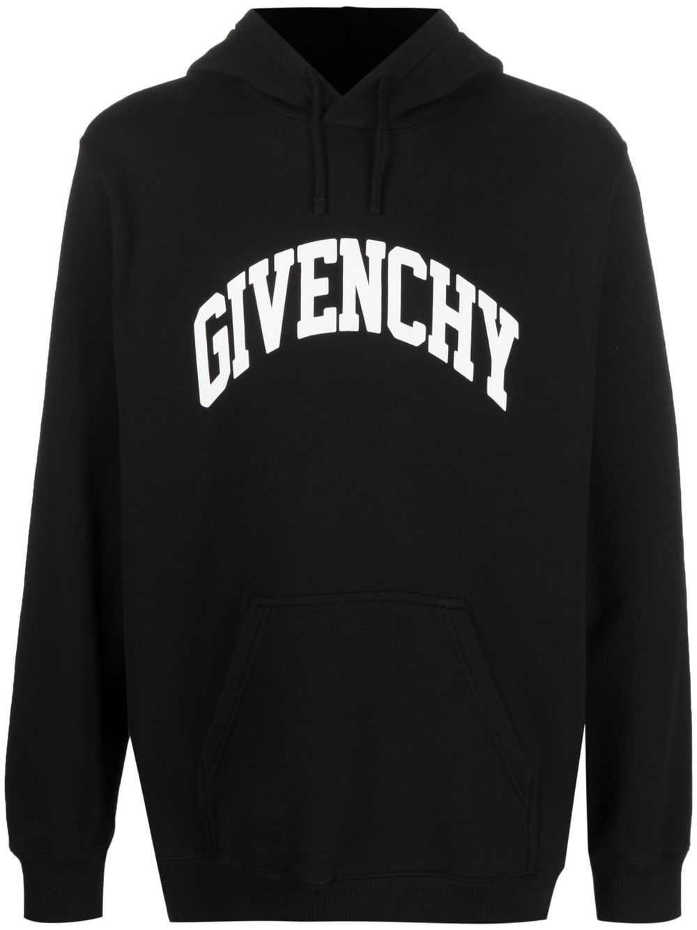 Givenchy logo-print cotton hoodie - Black von Givenchy