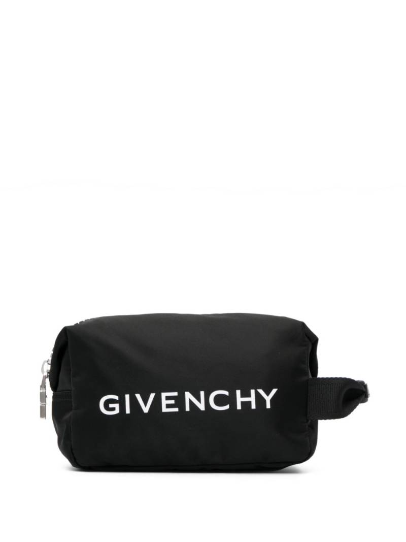 Givenchy logo-print zipped wash bags - Black von Givenchy