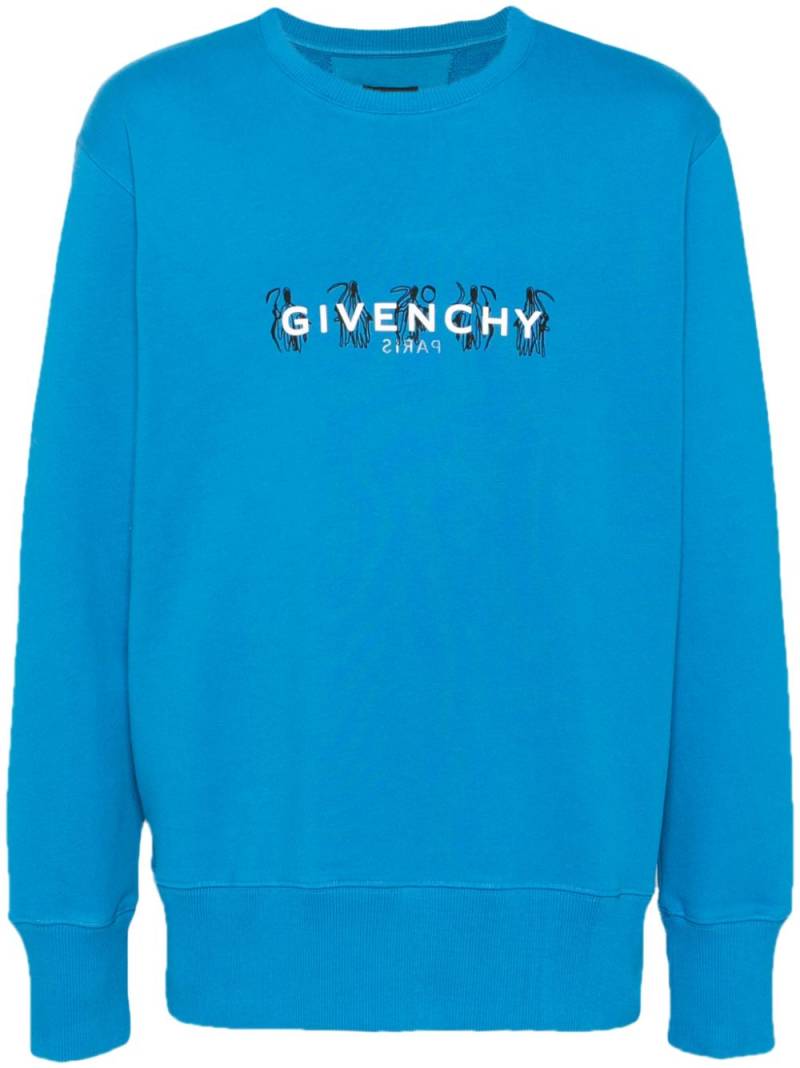 Givenchy logo-printed sweatshirt - Blue von Givenchy