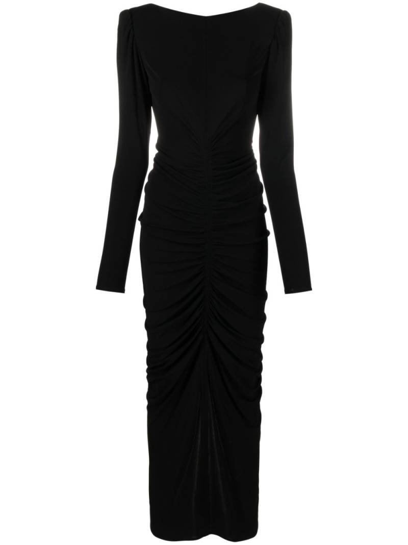 Givenchy long-sleeved draped gown - Black von Givenchy