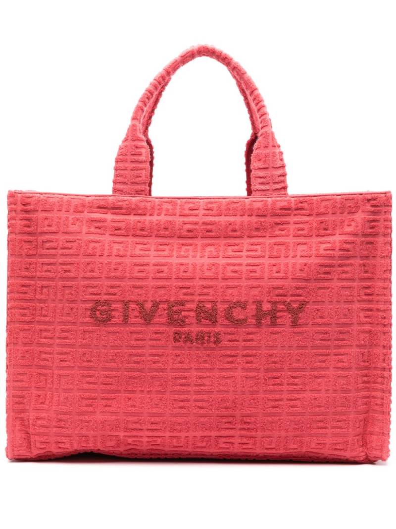 Givenchy medium 4G towelling-finish tote bag - Pink von Givenchy