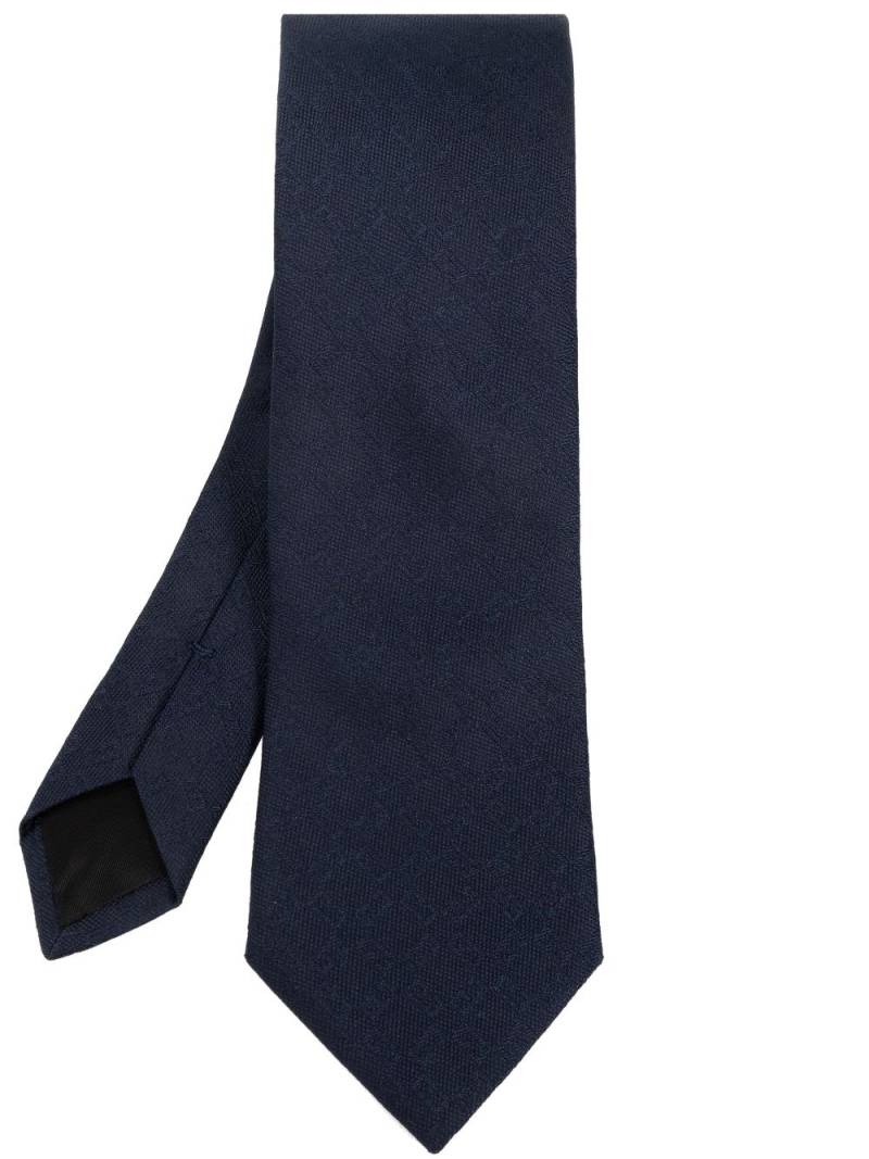 Givenchy monogram-jacquard silk tie - Blue von Givenchy