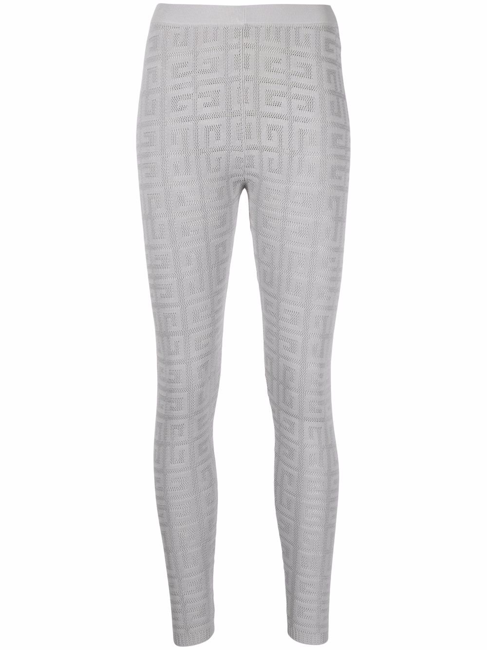 Givenchy monogram-pattern high-waisted leggings - Grey von Givenchy
