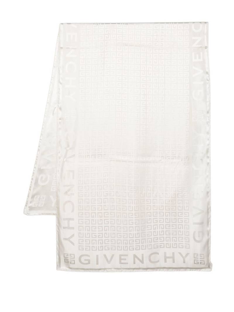 Givenchy monogram-print silk scarf - Neutrals von Givenchy