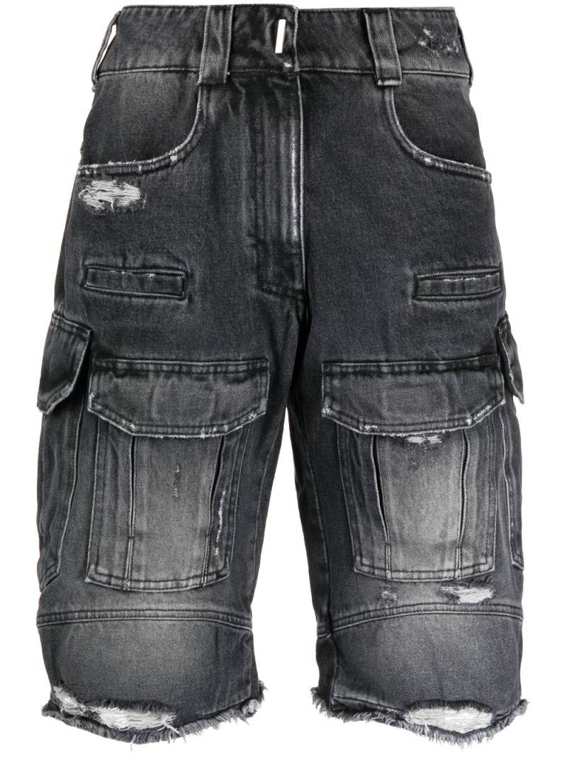 Givenchy multi-pocket denim shorts - Black von Givenchy