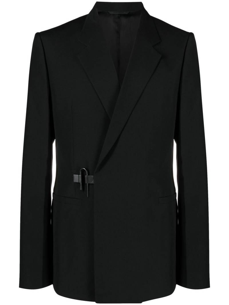 Givenchy off-centre button fastening blazer - Black von Givenchy