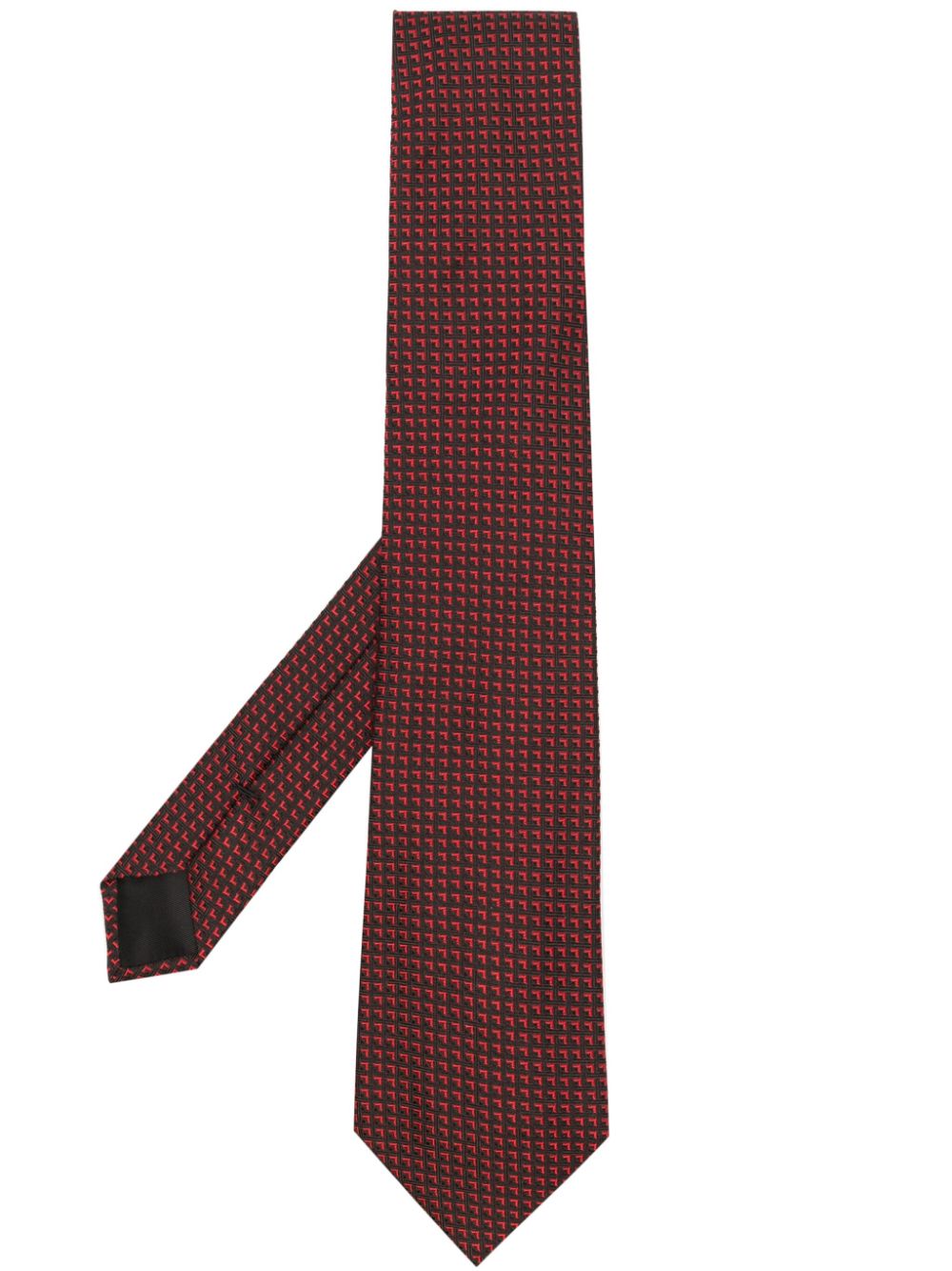 Givenchy patterned-jacquard silk tie - Red von Givenchy