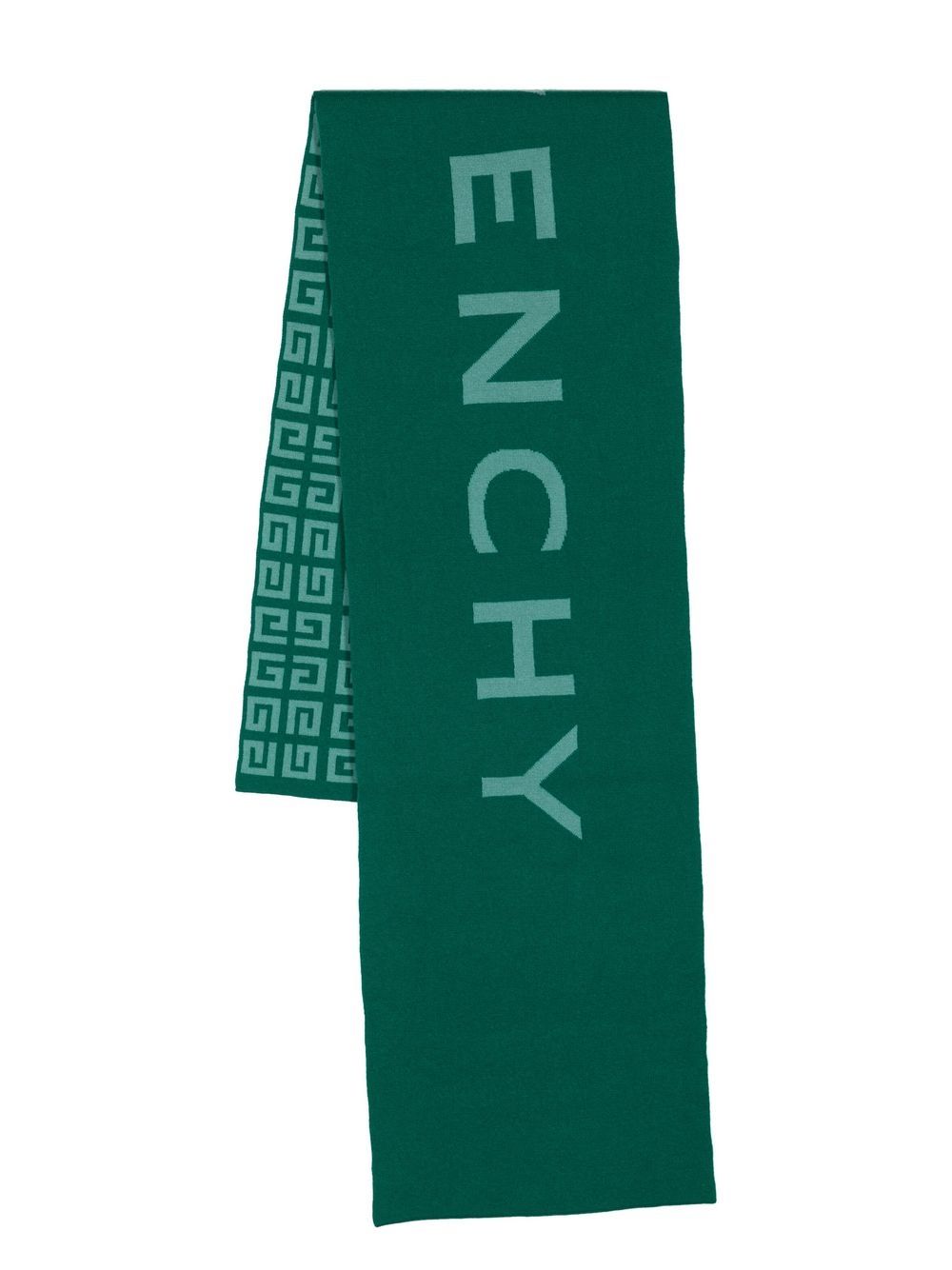 Givenchy reversible logo-intarsia scarf - Green von Givenchy