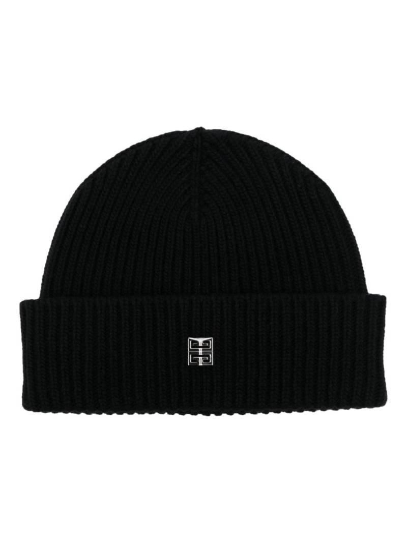 Givenchy ribbed-knit beanie hat - Black von Givenchy