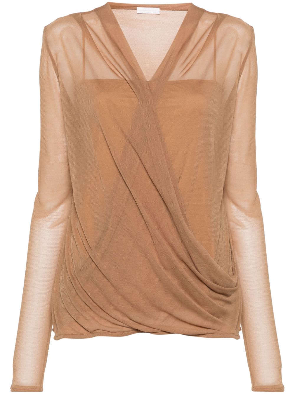 Givenchy semi-sheer draped blouse - Neutrals von Givenchy