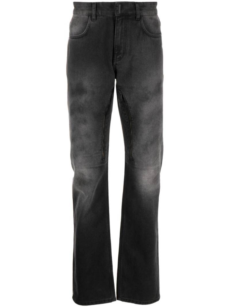 Givenchy straight-leg stonewashed jeans - Black von Givenchy