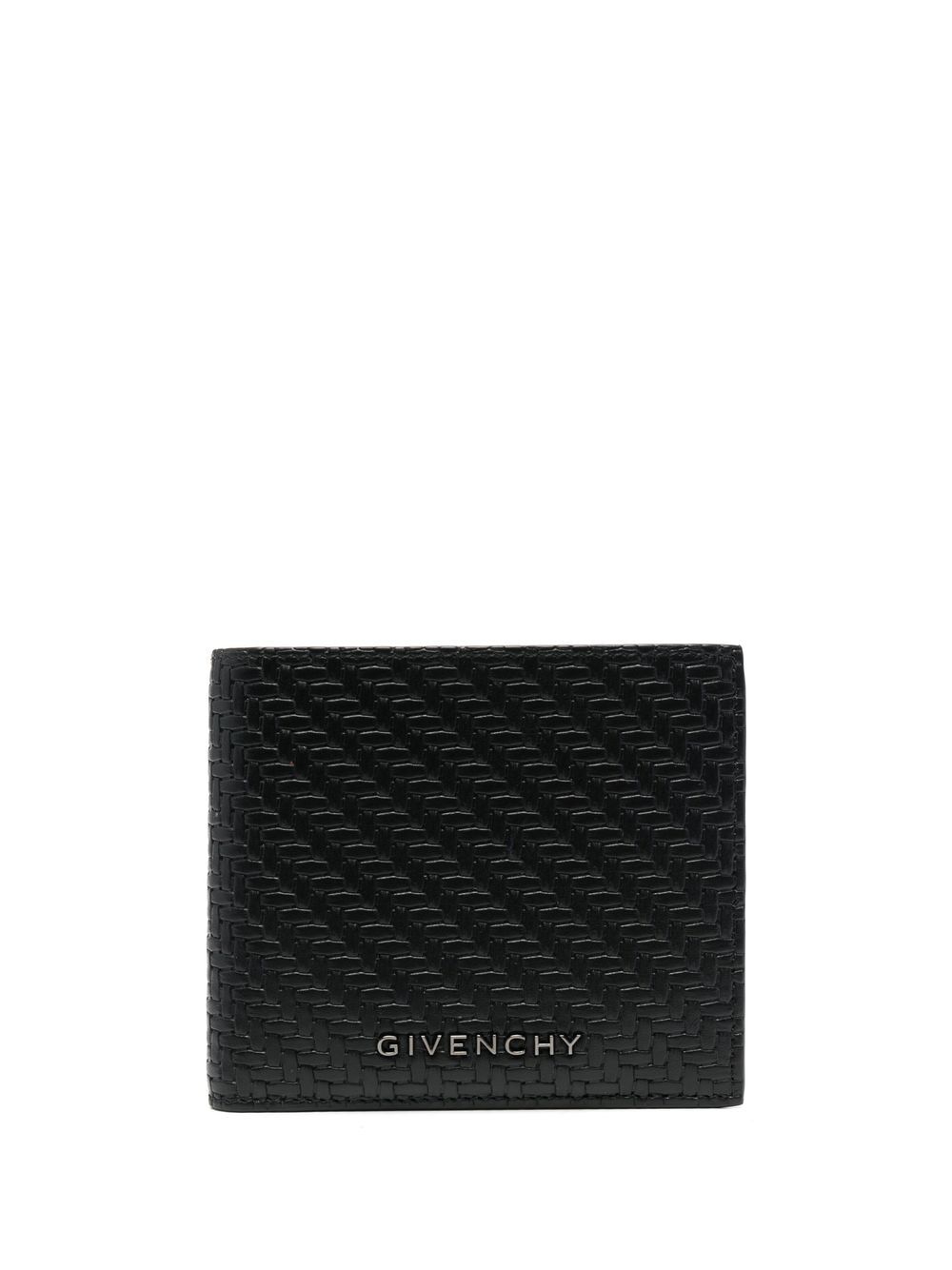 Givenchy textured leather folding wallet - Black von Givenchy