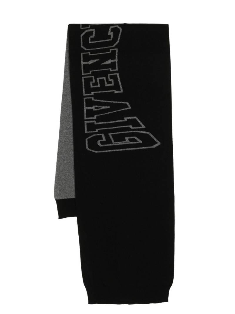 Givenchy two-tone logo-print scarf - Black von Givenchy