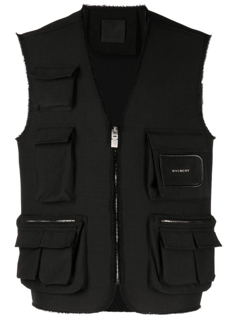 Givenchy wool-blend cargo vest - Black von Givenchy