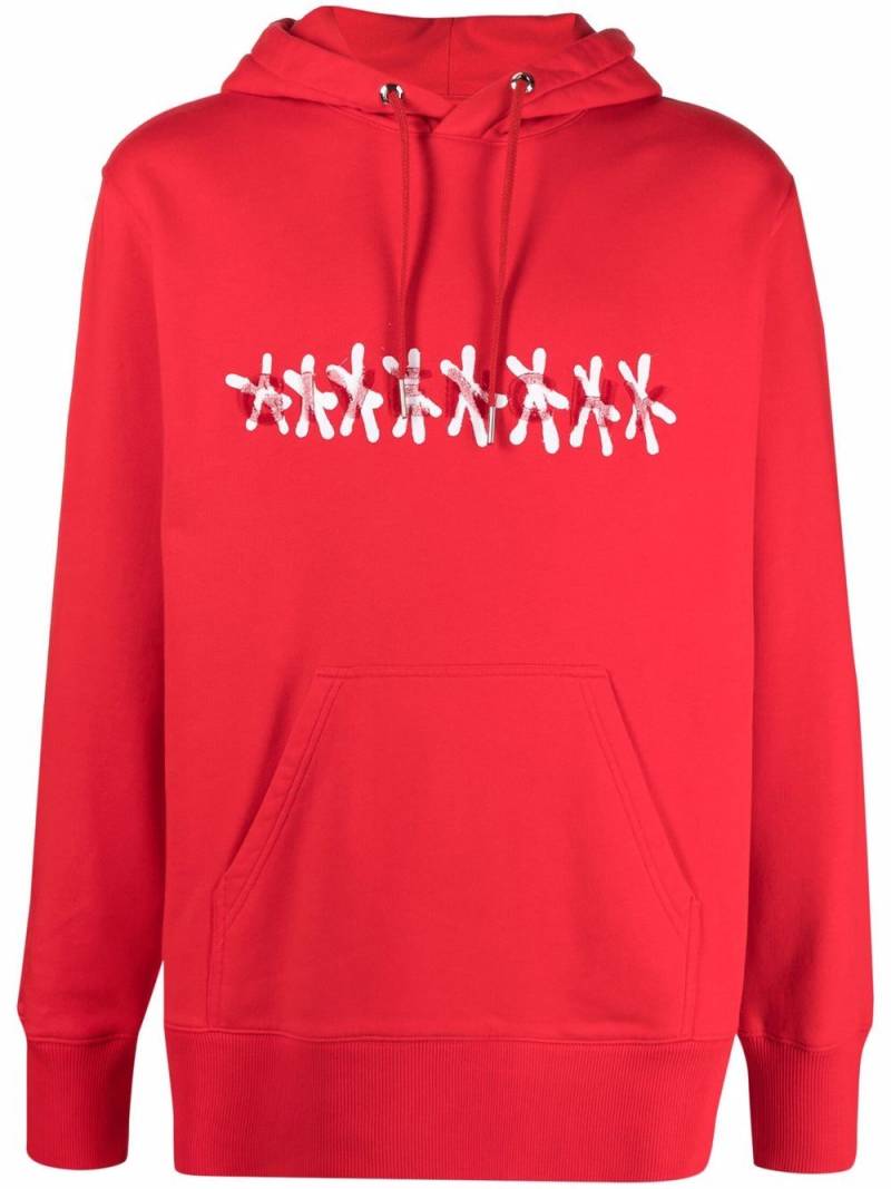 Givenchy x Chito tufted logo hoodie - Red von Givenchy